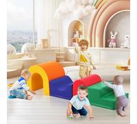 Blocchi in schiuma 5 in 1 con chiusura in , struttura per arrampicata e parcours, blocchi morbidi impermeabili con cerniera nascosta, giocattolo per attività motorie per interni a partire da 1 anno