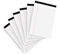 Blocchi legali da 12,7 x 20,3 cm per ufficio, 5 x 8 cm, per lavoro, 80 g/m², a righe, blocco legale, lista delle cose da fare, 30 fogli, confezione da 6 quaderni, blocco note per lista della spesa