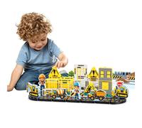 Blocchi magnetici, 40 pezzi, gioco di costruzione per bambini da 3 a 7 anni | Vari temi di costruzione, con scatola portaoggetti in ferro, gioco creativo con tessere magnetiche per ragazzi e ragazze