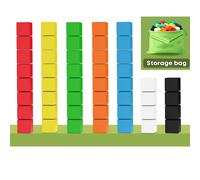Blocchi magnetici di grandi dimensioni da 2,3 cm, di colori brillanti e solidi, per giocattoli di bambini piccoli. Grandi cubi magnetici, giocattoli per l'educazione sensoriale STEM per la scuola mate