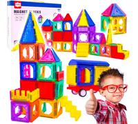 Blocchi magnetici educativi MalPlay 110 pezzi mattoncini magnetici da 3 anni