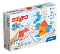 Geomag Magicube Blocks & Cards 16 pcs - cubi, blocchi magnetici e carte da 2 anni in su - 100% plastica riciclata