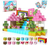 Blocchi Magnetici Mondo di costruzioni magnetiche Costruisci il Mio Favoloso Mondo Magnetico di Unicorni 100 Pezzi Blocchi Magnetici Regali di Unicorni per Ragazze 4 5 6 7 8 9 Giochi Magnetic