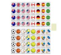 Blocchi Mahjong Con Bandiera Nazionale - Gioco Da Tavolo Per Adulti e Bambini, Divertimento in Famiglia