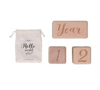 Blocchi Mensili per Bambini Blocchi in Legno per Bambini con Custodia per Fotografia Prop per la Crescita del Bambino per Baby Shower e Ricordi