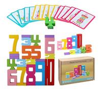 Blocchi Numerici In Legno Ispirati Blocc Di Costruzione In Legnos Con Numeri Da 1 a 10 Blocchis Di Numeri Matematici In Leegno Montessori Giochi Numerici In Legno Per Il Conteggio l'Educazione Precoce