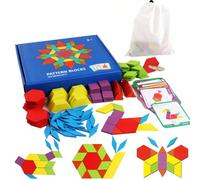 Blocchi puzzle a forma di legno, puzzle di forme creative, giocattolo educativo per l'infanzia, tangram in legno a 7 pezzi, giochi educativi, rompicapo, giochi di puzzle, giochi per il cervello, table