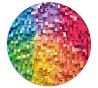 Blocchi Quadrati Colorati Puzzle 1000 Pezzi Carta per Adulti Cerchio Gradiente Gioco di Puzzle 1000 Pezzi Relax Famiglia 1000pcs (67.5x67.5cm)