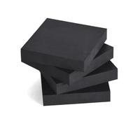 Blocchi quadrati in gomma, Foglio di gomma Blocco da banco in gomma Blocco for stampaggio in gomma antiurto, lunghezza laterale 5 cm, 4 pezzi(Thickness:10mm)