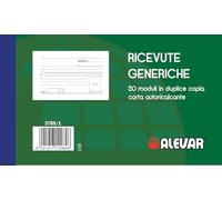 Blocchi Ricevute Generiche 2 Copie 50 Moduli Formato cm 17x10 Conf. da 1 Blocco