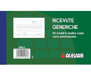 Blocchi Ricevute Generiche 2 Copie 50 Moduli Formato cm 17x10 Conf. da 1 Blocco