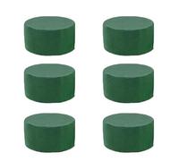 Blocchi rotondi in schiuma per fiori, 6 piante in schiuma di polistirolo bagnato e asciutto, mattoni in schiuma verde per composizioni floreali, forniture per fioristi per matrimoni con fiori freschi
