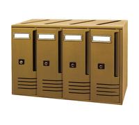 Blocchiere verticali per posta L42xP17,5xH30 cm 4 Posti Alubox Cubo