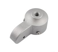 Blocco a rullo in alluminio per aste da 50,8 mm, kit di montaggio a vaso argentato con 3 viti in acciaio inox, puleggia fissa per guinzagli da 1/4"-5/16"