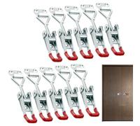 Blocco a , set di 10 robusti e regolabili, antiruggine, fermacravatte per porta, coperchio, cassetto, scatola, cassetto, congelatore, casa, barca, portello, pollaio, blocco Lev