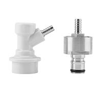 Blocco a sfera con tappo per carbonatazione in acciaio inossidabile, regolatore di Co2 per Kegerator Spunding Valve Ball Lock Keg Accoppiatore Adattatore 1/4in Barb Hot