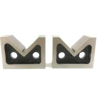 Blocco a V in ghisa, set di 2 pezzi, 10,2 x 3,8 x 7,6 cm, senza morsetto CI-Amz559
