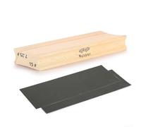 Blocco abrasivo bidirezionale per il livellamento dei tasti e la modellatura della tastiera, strumento liutaio a doppio raggio da 30,5 e 40,6 cm, compatibile con riparazione di chitarra e basso (7,25