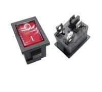 Blocco accensione auto 5/20 pezzi adatti per interruttori di alimentazione a forma nave ON OFF 10A 125V 6A 250V 2Pin/3Pin/4Pin a bilanciere 15 * 21mm(4Pin Red,5PCS)