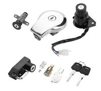 Blocco accensione moto + Bloccasterzo + Blocco tappo benzina + Blocco casco + Chiavi con set Accessori di montaggio per Virago XV535 XV250 XV125 Kit blocco moto