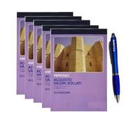 Blocco Acquisto Valori Bollati A5-50 Fogli Autoricalcanti in Duplice Copia (2 Copie) - Registro Modulo Carico Scarico Marche da Bollo Tabaccheria e Uffici - CON PENNA TOUCH OMAGGIO Dodici12® (5)