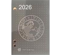 Blocco agenda almanacco zodiaco ricambio 2026 ricambio AVORIO agenda da tavolo + penna a scatto e segnalibro