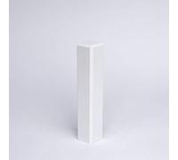 Blocco angolare universale in vero legno - Torre angolare laccato bianco - altezza 105 mm