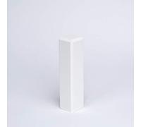 Blocco angolare universale in vero legno - Torre angolare laccato bianco - Altezza 85 mm