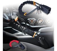 Blocco Antifurto Volante Acciaio Universale Auto SUV Cintura Sicurezza 3 Chiavi