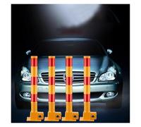 Blocco automatico a molla for parcheggio, barriera for in garage/vialetto, confezione da 1, 2, 3, 4, 5, 6, 8, 10, 12 pezzi, cartello pieghevole for cortile anteriore con anello riflettente(4 Pack)