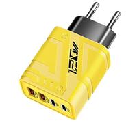 Blocco Carica Rapida - Caricatore Rapido Adattatore Kit | Caricatore USB C, Caricabatterie Da Muro Smartphone | Design Compatto Multiuso Con Porte Multiple Per Accessori Da Viaggio