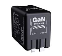 Blocco Caricabatterie USB C | Adattatore Di Ricarica Rapida A Doppia Porta Con Prese Multiple Retrattili Per Dispositivi Portatili, Telefono, Computer, Viaggi, Casa, Auto