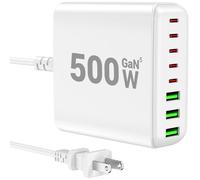 Blocco caricabatterie USB C da 500 W, stazione di ricarica USB C a 8 porte, ricarica rapida PD 120 W, adattatore per caricabatterie per PC compatibile con MacBook Pro/Air/tutti gli iPad, DELL, iPhone