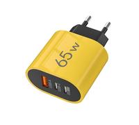 Blocco caricatore - 65 W 3 porte protezione contro il sovraccarico sicuro, adattatore di presa USB a blocco di ricarica - per telefono portatile da viaggio, casa, camera da, soggiorno, ufficio