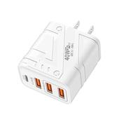 Blocco caricatore da parete USB, blocco di ricarica USB veloce | caricatore da parete USB portatile | caricatore per telefono cellulare da 40 W, USB tipo C, per viaggi, casa