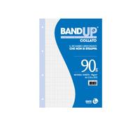 Blocco collato BandUp - fori rinforzati - A4 - quadretto 4mm - 40 fogli - 90gr -