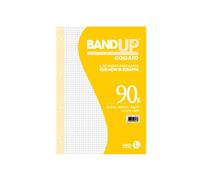 Blocco collato BandUp - fori rinforzati - A4 - quadretto 5mm - 40 fogli - 90gr -
