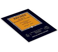 Blocco Collato Canson Aquarelle 300 G/m2 26x36 Cm 12 Fogli Grana Ruvida