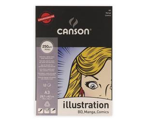 Blocco Collato Illustration/bd A3 12 Fogli 250 G/m2