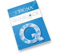 Blocco Collato QUABLOCK F.To A5, Carta 80 Gr, 4 Fori, Interno 5M, Quadretti 5 Mm