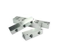 Blocco Collettore Del Compressore D'aria In Alluminio Massiccio | 1/2 BSP 27x36mm 2-10 vie 4-12 porte(4 Way 6 Port)