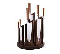 Blocco Coltelli Vuoto Portacoltelli Cucina Forte Magnetico In Legno Universale Portautensili Utensili Da Cucina(Walnutwood)