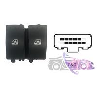 BLOCCO COMANDI ALZACRISTALLI ANT.PORTA A/SX 2 INTER.10 PIN RENAULT CLIO 2 01>05