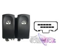 BLOCCO COMANDI ALZACRISTALLI ANTERIORI PORTA A/SX 2 INTERRU.10 PIN TWINGO 07>12