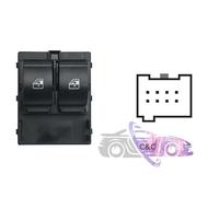 BLOCCO COMANDI ALZACRISTALLI PORTA A/SX 2 INTERRUTTORI 8 PIN FIAT DOBLO 09>