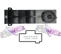 BLOCCO COMANDI ALZACRISTALLI PORTA A/SX 4 INTERR.14 PIN FORD FOCUS C MAX 03>07