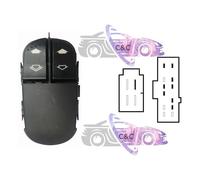 BLOCCO COMANDI ALZACRISTALLI PORTA A/SX ALZACRIST.POST.MANUALI 2 INTERRUT.9 PIN