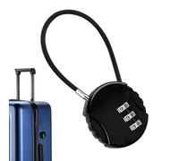 Blocco con codice - lucchetto rotondo a combinazione, serratura di sicurezza a 3 cifre, zaino da viaggio, bagagli, cassetta degli attrezzi, valigia, armadietto, borsa fitness, borsa
