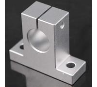 Blocco cuscinetto, SK6 ~ 50 alluminio CNC con guida albero guida staffa di supporto argento per applicazioni industriali da tavolo XYZ (SK25)