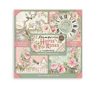 Stamperia - Scrapbook Paper Pad for Scrapbooking, Albums, Card Making, Bullet Journalling and More, Acid Free, Single Face, Perfect for Hobbies, Crafts, and Gifting (House of Roses) (30.5 x 30.5cm)